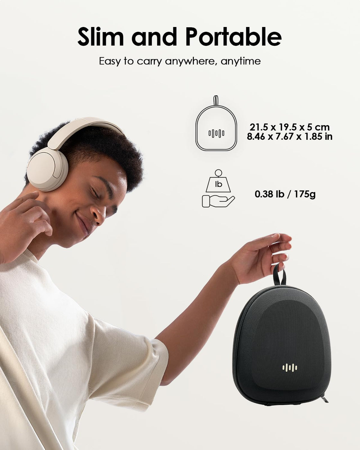 SQERO rugged EVA shell protecting headphones during everyday travel