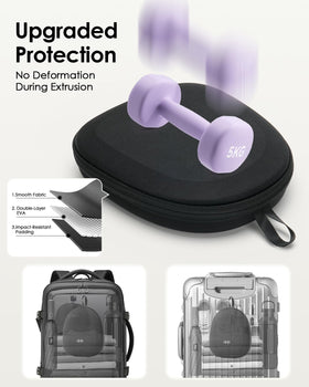 SQERO headphone case with lid open exposing mesh pocket for cables