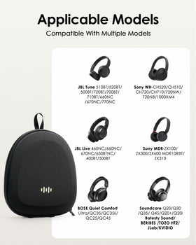 SQERO headphone case side view highlighting compact design for carry-on use