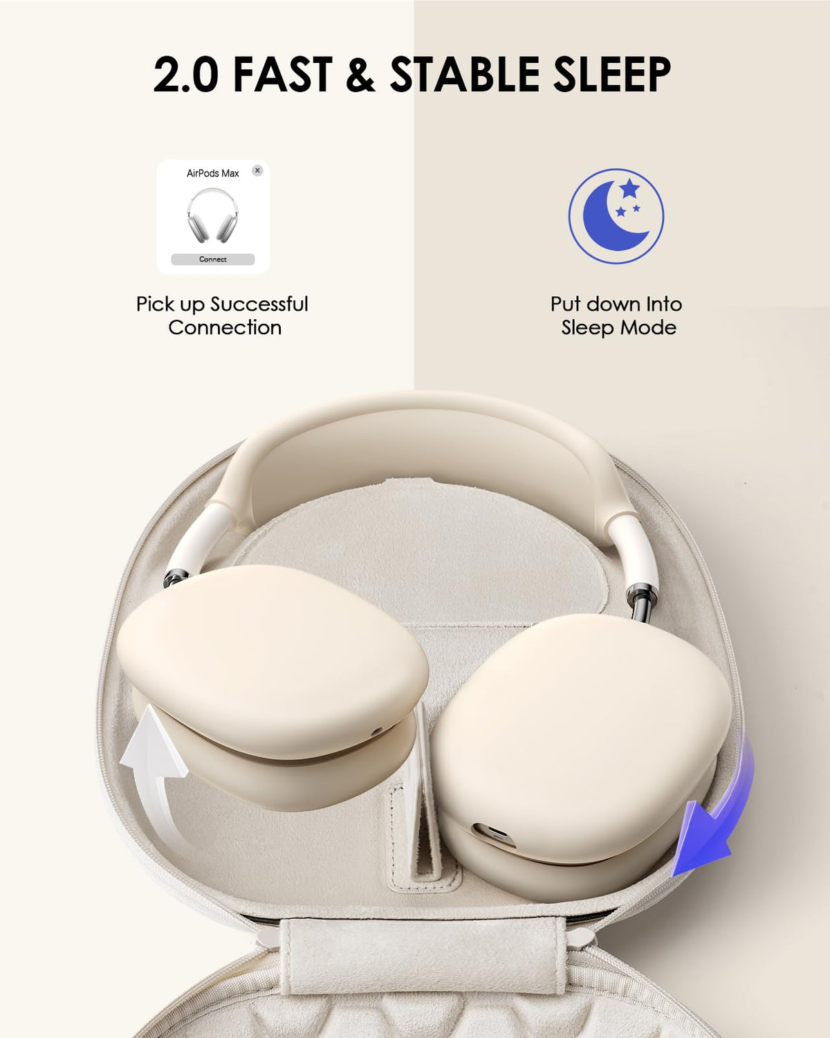 SQERO honeycomb interior close-up cushioning AirPods Max for impact protection