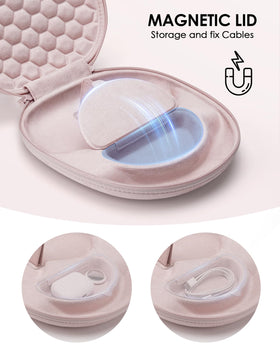 SQERO Smart Case 2.0 Rose Pink velvet interior cushions AirPods Max