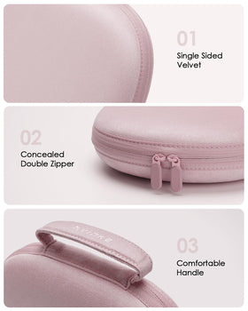 SQERO Smart Case 2.0 Rose Pink double zipper supports portable travel