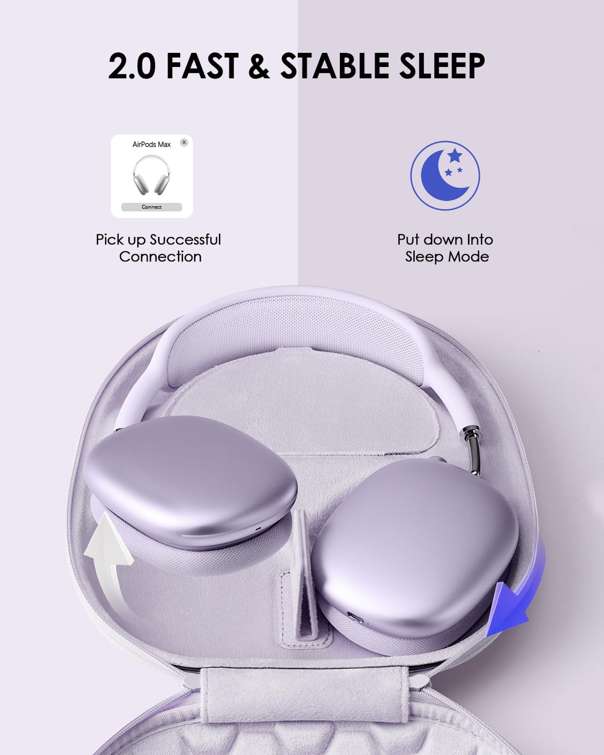 SQERO close-up velvet interior protecting headphone surfaces