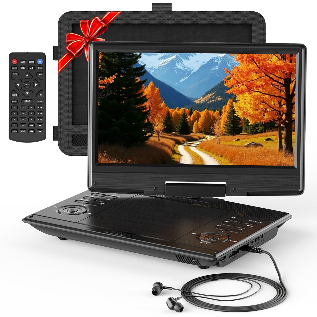 SQQBZZ 11.6-inch screen rotates for flexible car viewing.