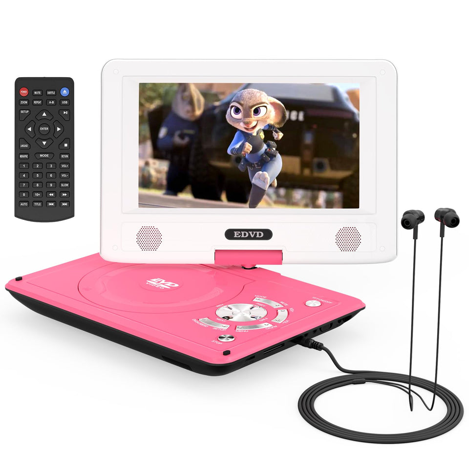 SQQBZZ front view of red player showing screen and controls, ideal for travel