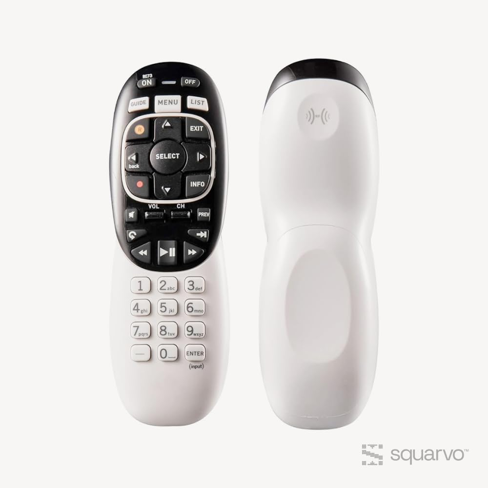 Squarvo Directv RC73 back view highlighting ergonomic grip for comfortable handling.