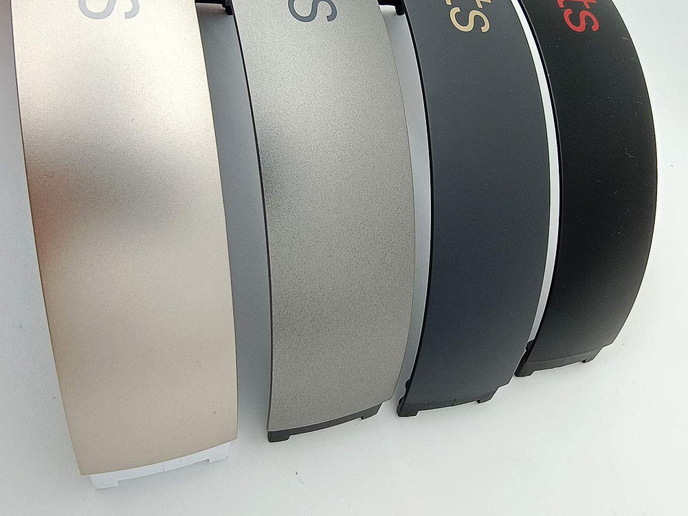 SRALOY titanium-grey headband branding enhances premium look.