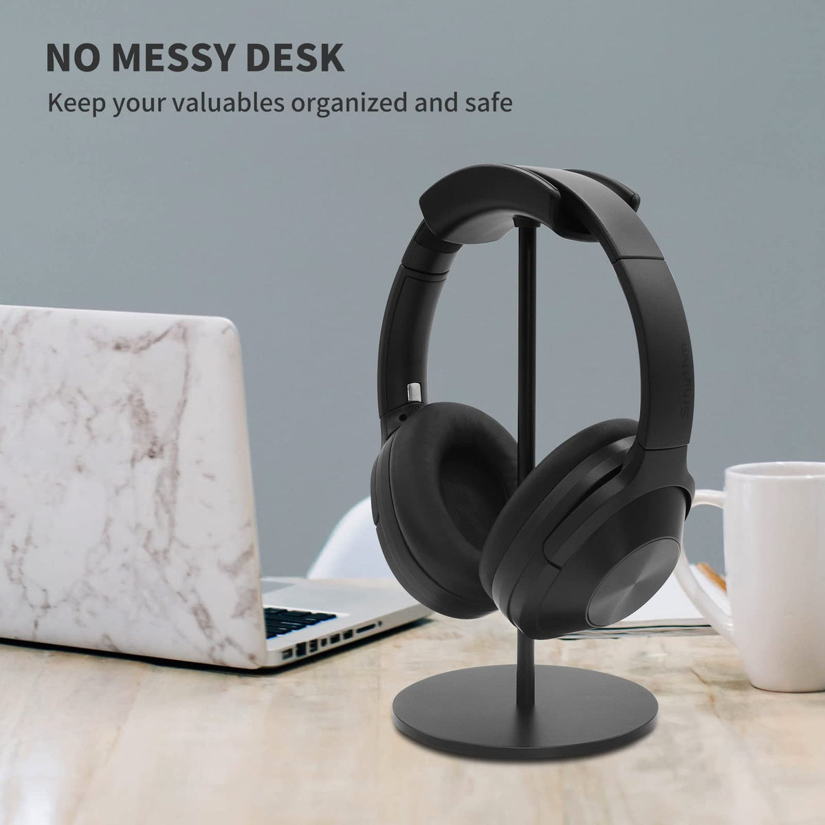 Srhythm desk organizer stand reduces clutter and frees workspace