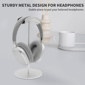 Srhythm display-ready stand showcases colorful headphones beautifully.