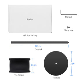 Srhythm stand supports various headsets with a stable, compact footprint