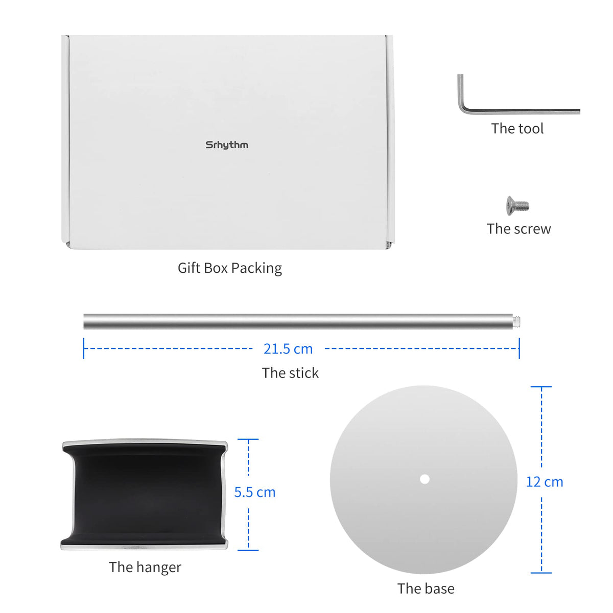Srhythm sleek metal design complements modern desks.