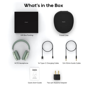 Srhythm NiceComfort 95 includes a 3.5mm wired cable.