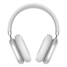 Srhythm NiceComfort 95 headphones angled view highlighting premium metal build for daily listening.