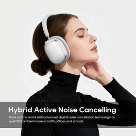 Srhythm NiceComfort 95 with Transparency Mode showing surroundings awareness.