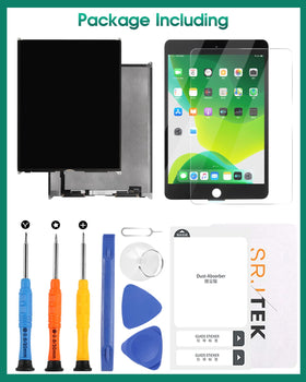 SRJTEK LCD beside ruler demonstrating physical dimensions for accurate installation planning