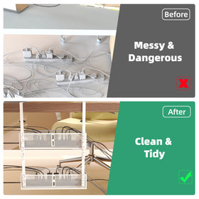 SRJZMLY under-desk tray clamp installation highlights screw-free mounting and quick setup.