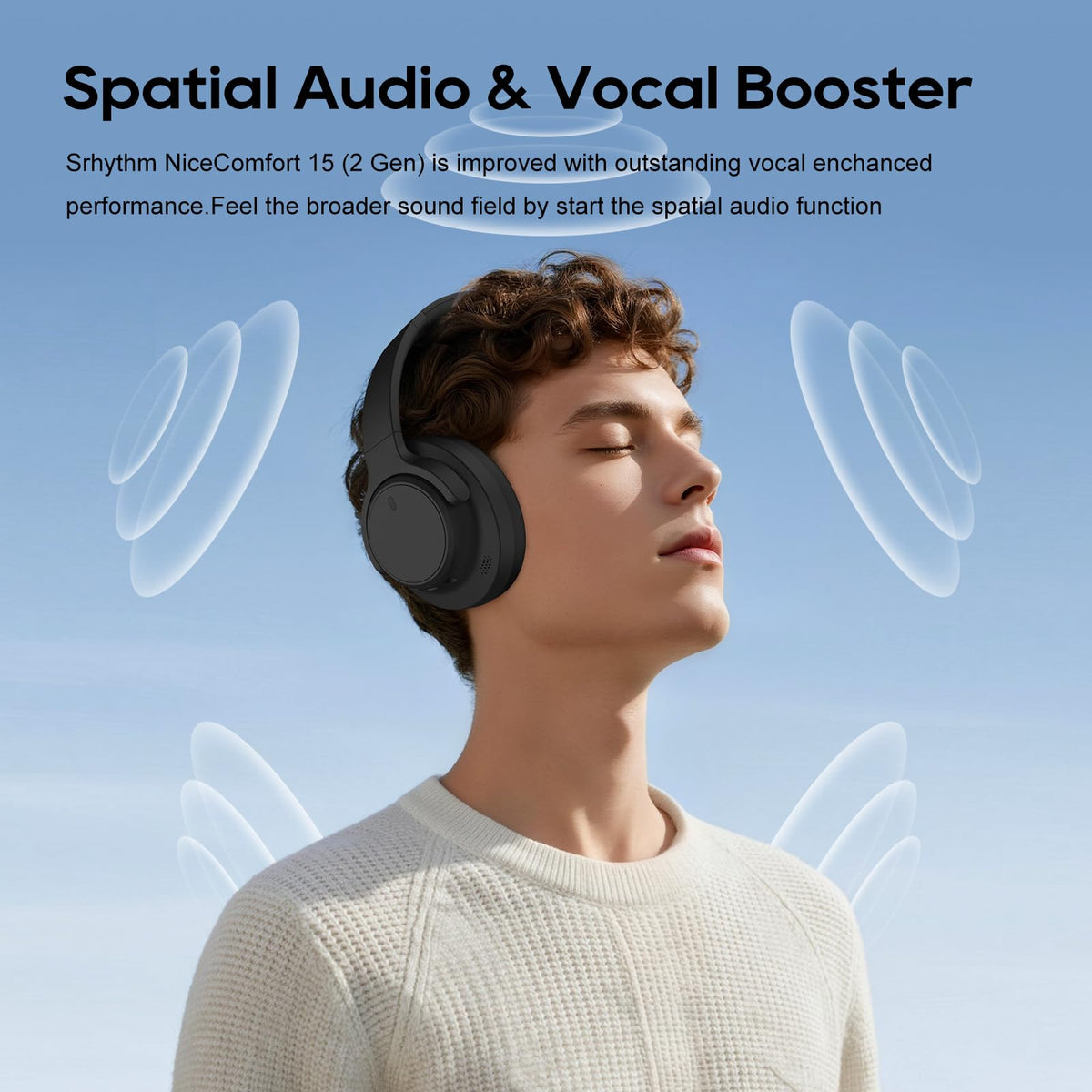 Srhythm NiceComfort 15 vocal booster enhances voices during podcasts and calls