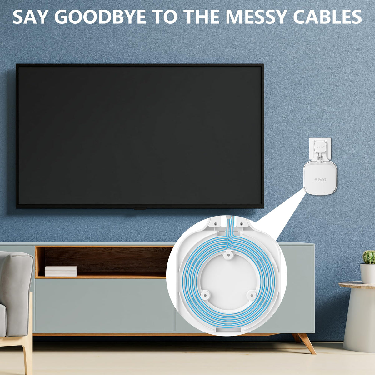 SSCEHCNY on-wall eero7 setup enables easy access and cleaning.