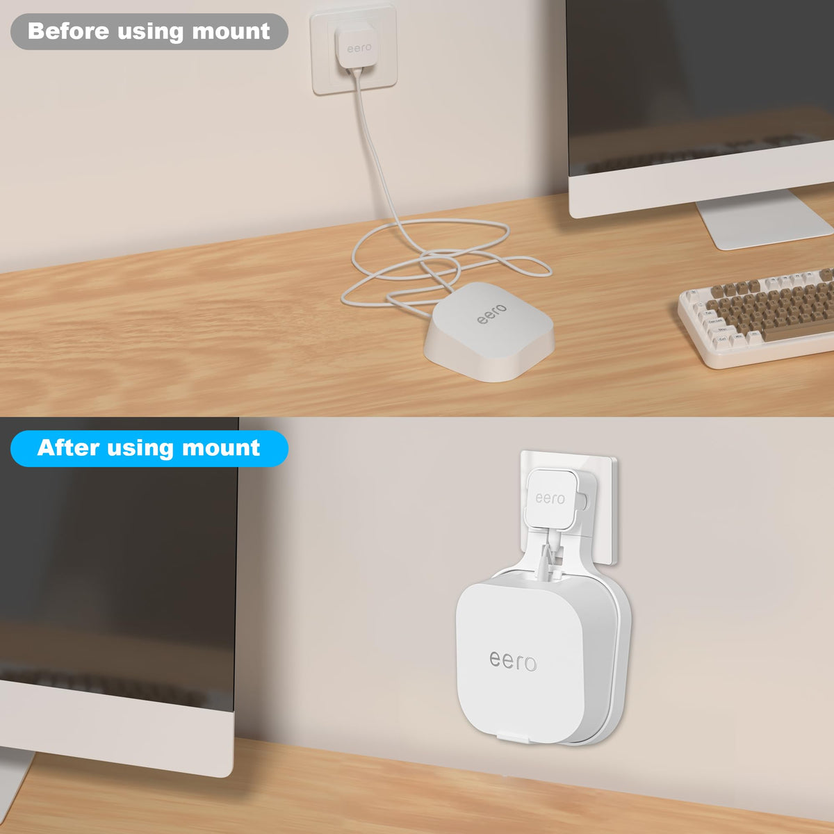 SSCEHCNY eero7 wall mount two-pack offers flexible placements.