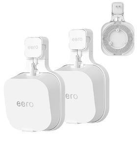 SSCEHCNY wall mount holder for eero7 with vertical and horizontal options keeps WiFi gear tidy.
