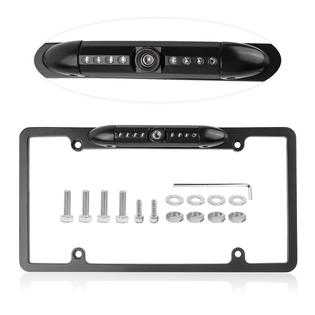 SSNNUU license plate camera rear view for safer reversing and parking