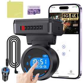 Ssontong dash cam front 4K recording delivers sharp road detail for evidence