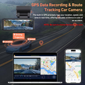 Ssontong IPS 3.12-inch screen dashcam keeps footage at a glance.