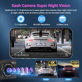 ssontong dashcam infrared night vision improves visibility at night and backlighting