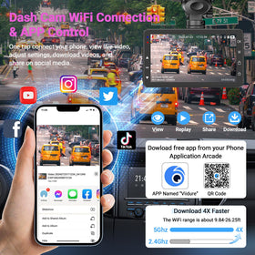 ssontong dashcam rear 1080p monitors traffic behind you for safety