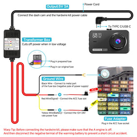 ssontong installation tools and clips laid out to simplify hidden dash cam wiring