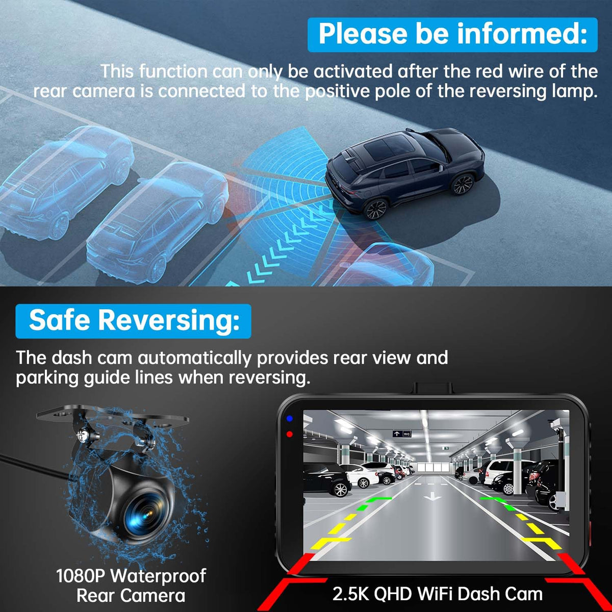 ssontong rear camera detail highlighting durable cable and clarity