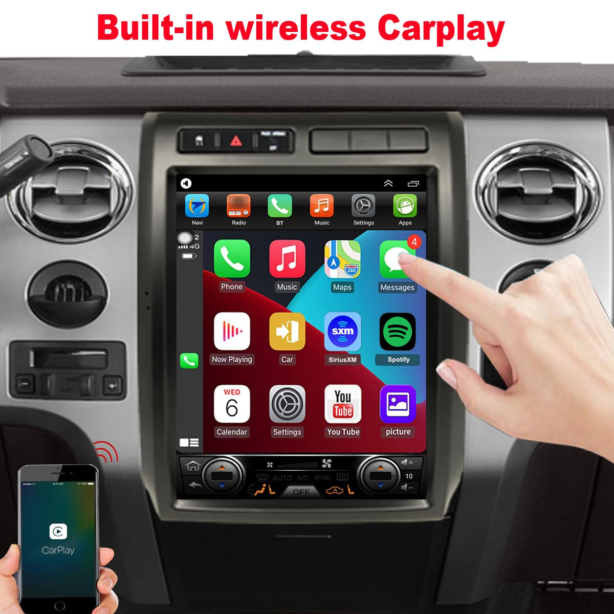 SSXIE Ford F-150 12.1 inch touchscreen with crisp visuals