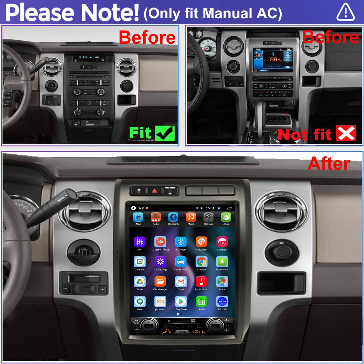 SSXIE Ford F-150 dash kit installed for a seamless cabin look