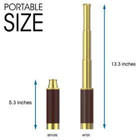 SSZS Pirate Monocular brass body close-up showing craftsmanship