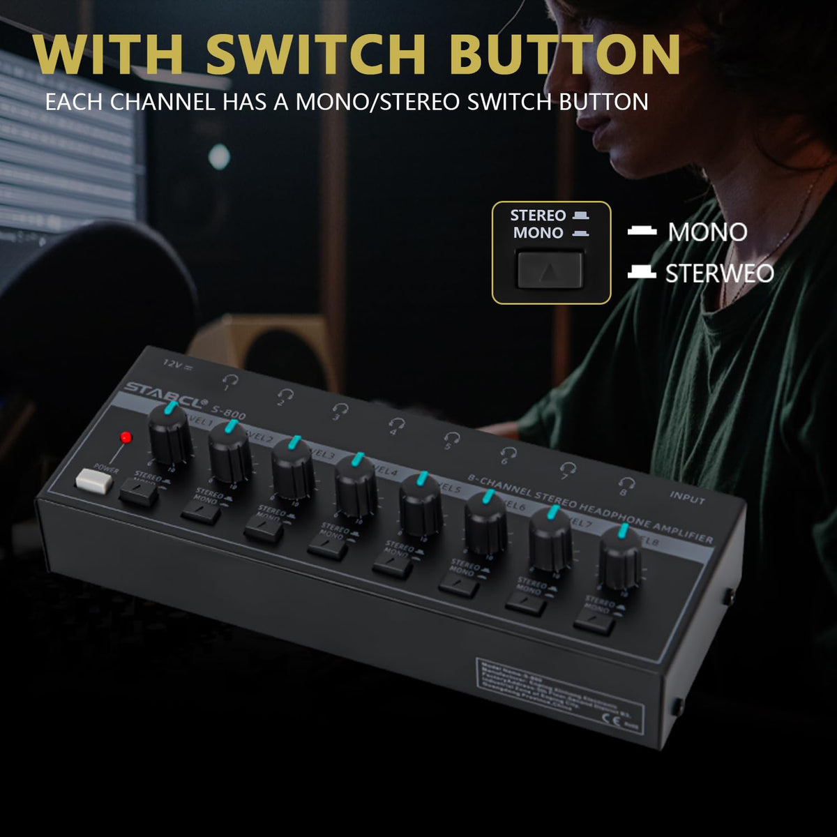 STABCL in use during band rehearsal, enables multiple musicians to monitor clearly