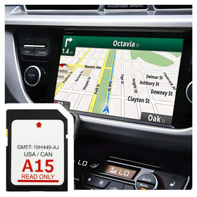 Stacool A15 SD card with US-Canada map coverage for Ford and Lincoln.