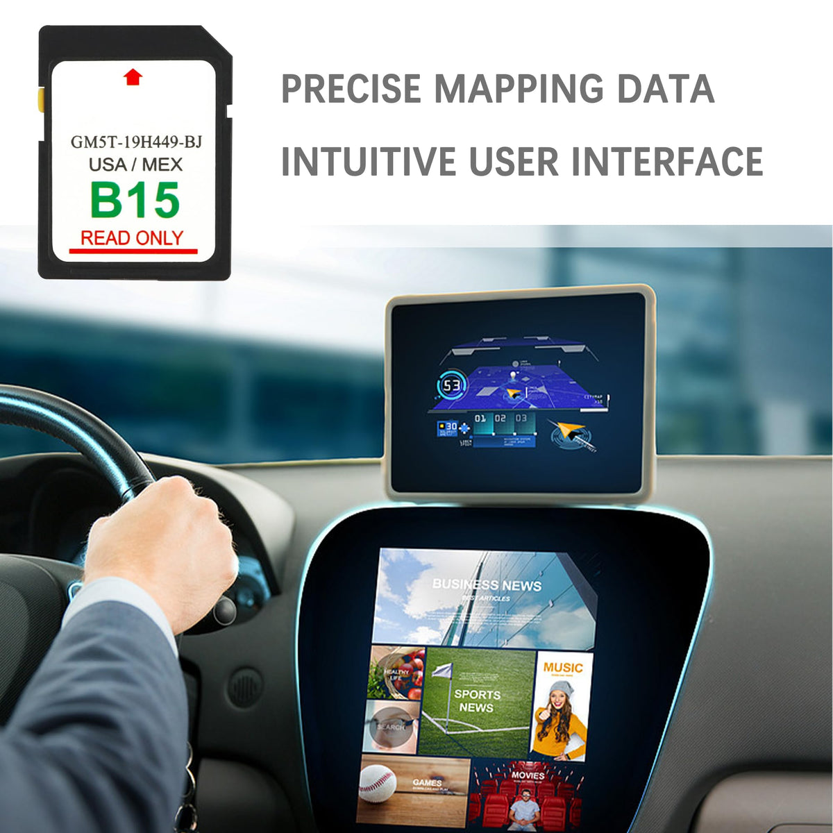 Stacool B15 navigation SD card with USA-Mexico maps aids travel planning and navigation