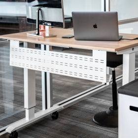 Stand Up Desk Store close-up of powder-coat finish highlighting durable steel construction