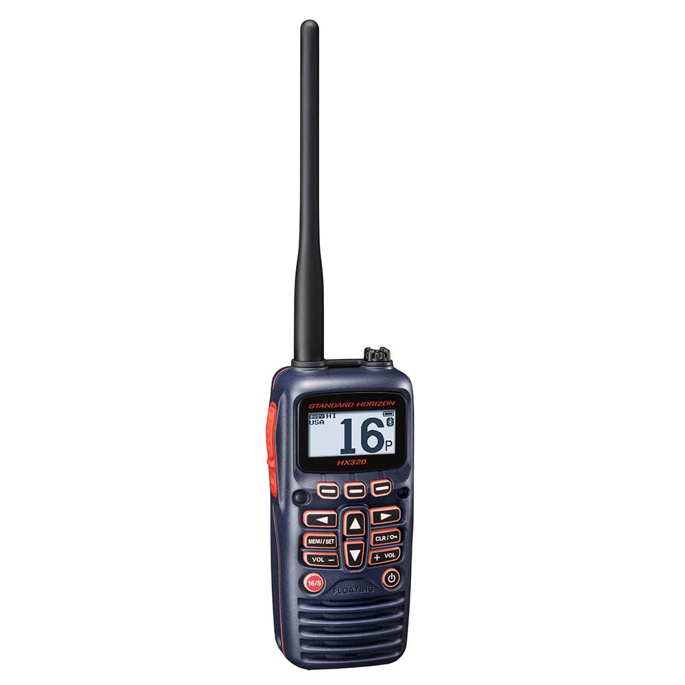 Standard Horizon HX320 Bluetooth connectivity for hands-free communication.