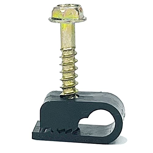 Stanz Flex coaxial cable clip with 1/4 in screw anchors for neat, secure installations.