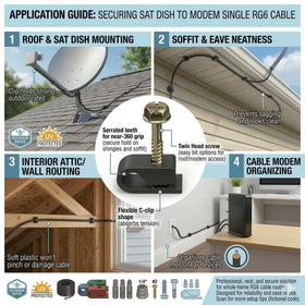 Stanz Flex outdoor-rated clip, UV-protected for long-lasting exterior installations.