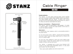Stanz in use tracing coaxial cables demonstrating fast cable identification