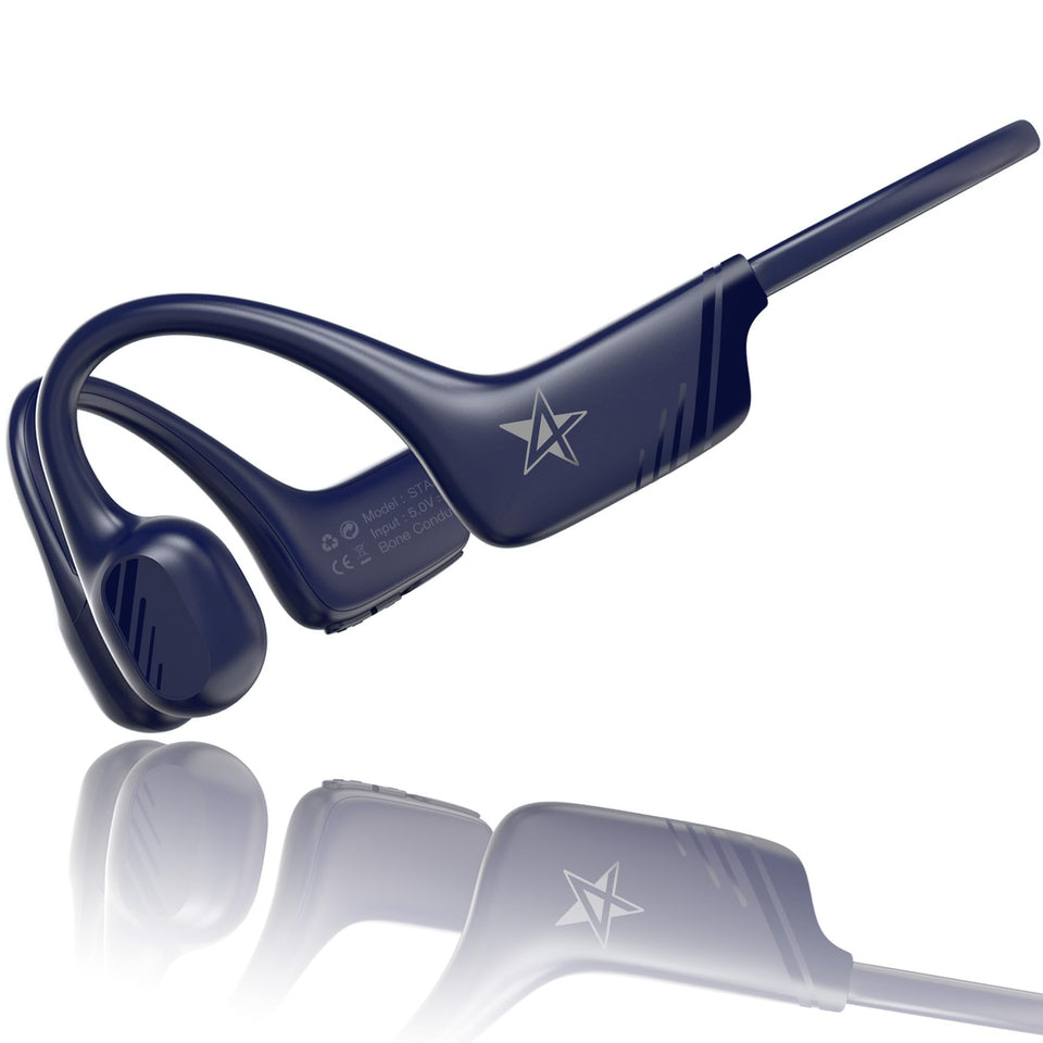 STAR4EVER Open-Ear Headphones showcase bone conduction design for safer outdoor listening.