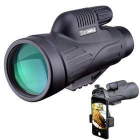 Starboosa 12x50 monocular with phone holder for crisp bird watching