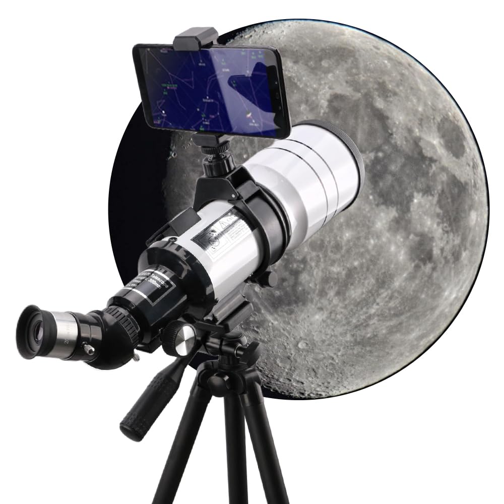 Starboosa Telescope 70mm aperture for crisp lunar details during night viewing