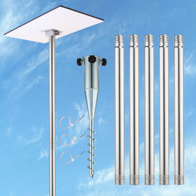 Star Bridge Starlink Gen3 pole mount assembly ready for outdoor installation with adjustable height.