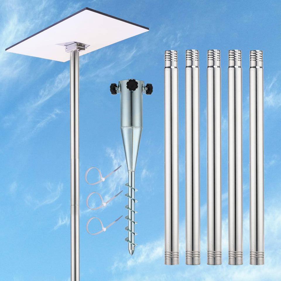 Star Bridge Starlink Gen3 pole mount assembly ready for outdoor installation with adjustable height.