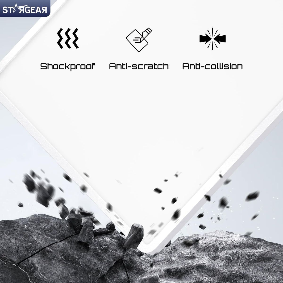 STARGEAR anti-glare black sticker detail reducing windshield reflection
