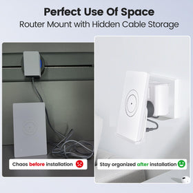 STARGEAR cable organizer arm keeps cords neat for Starlink installations.