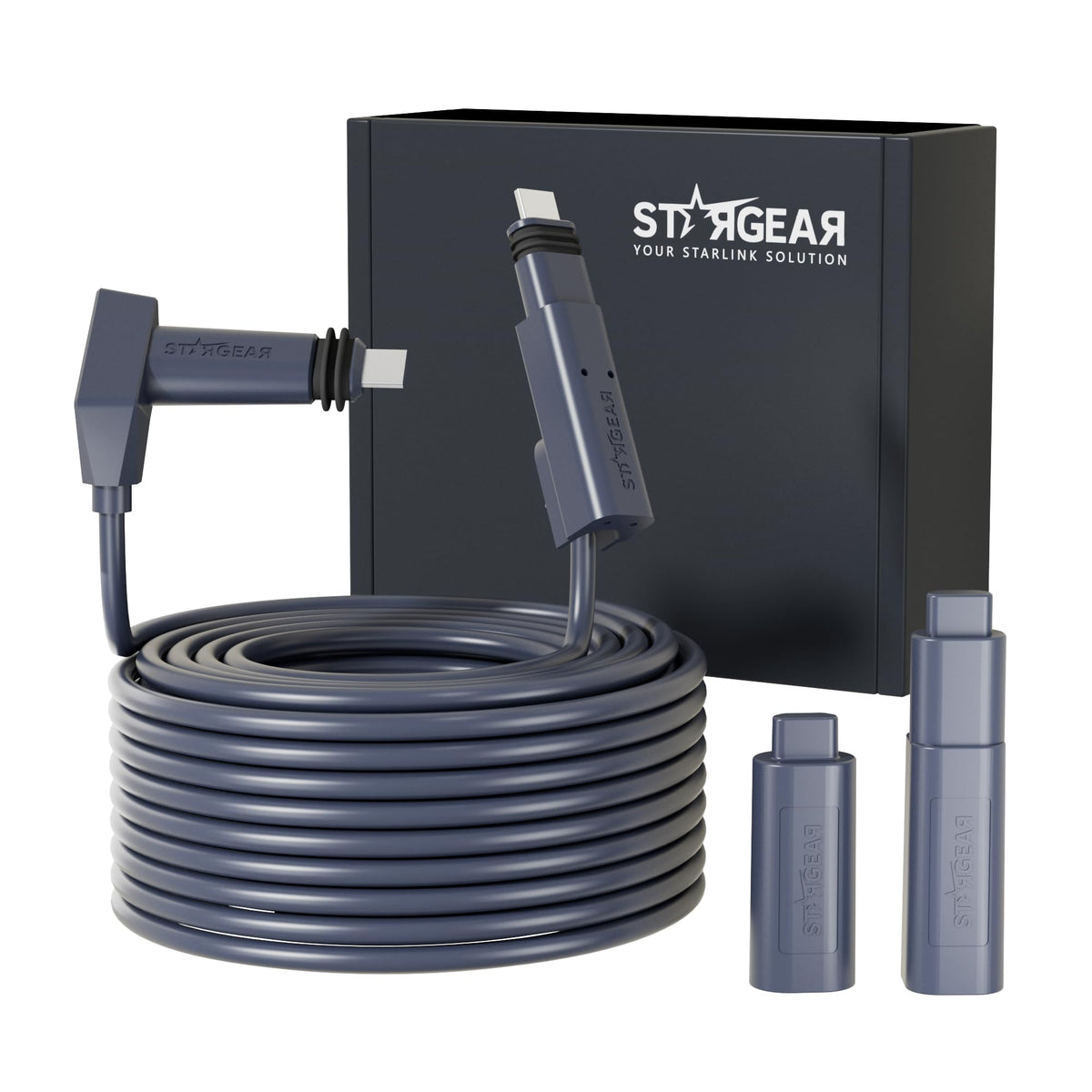 STARGEAR front packaging showing the replacement Starlink Gen2 cable and benefits